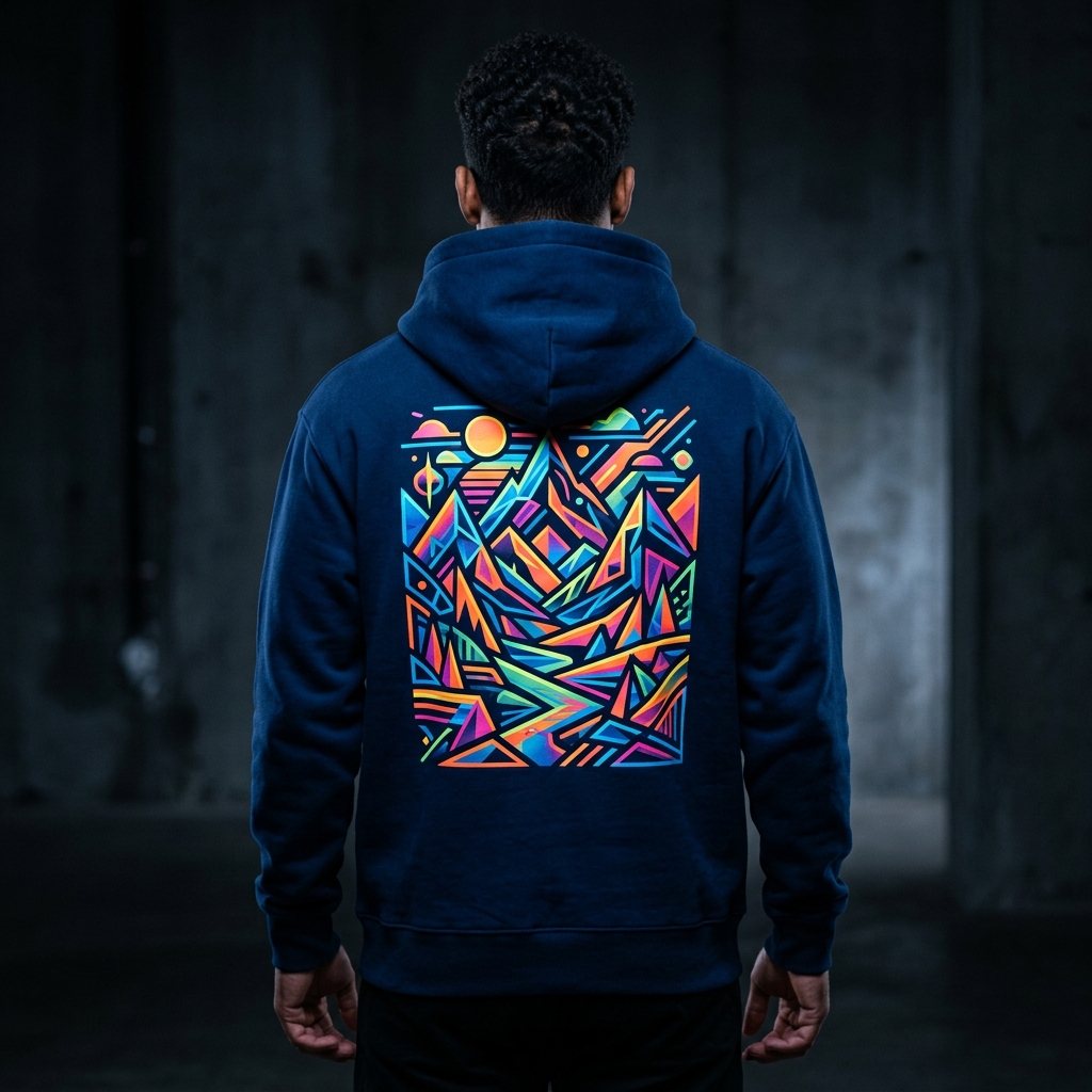 Neon Peak Artistic Hoodie